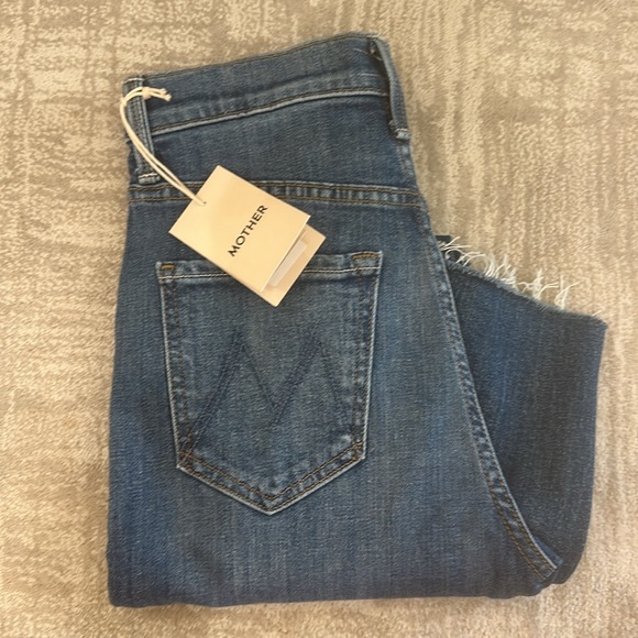 MOTHER High-Waisted Ankle Step Fray In Loafers and Lassos wash NWT - Picture 6 of 8